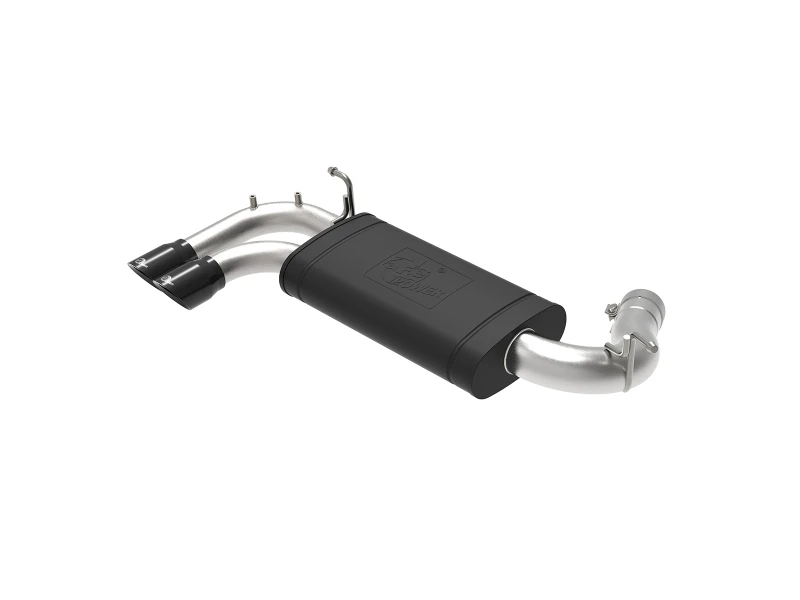 aFe MACH Force-Xp 2-1/2in 304 SS Axle-Endschalldämpfer mit schwarzen Endrohren 14-16 BMW 228i (F22/23) L4-2.0L (t) N20