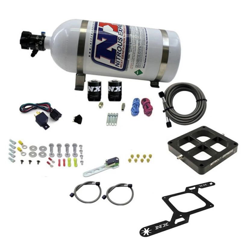 Nitrous Express Dominator Single Entry Crossbar Pro-Power Nitrous Kit (100-500HP) w/10lb Bottle