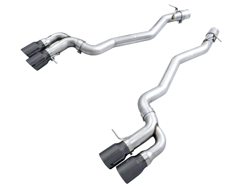 AWE Tuning 18-19 BMW F90 M5 Track Edition Axle-Back Auspuff- Schwarze Diamant-Spitzen