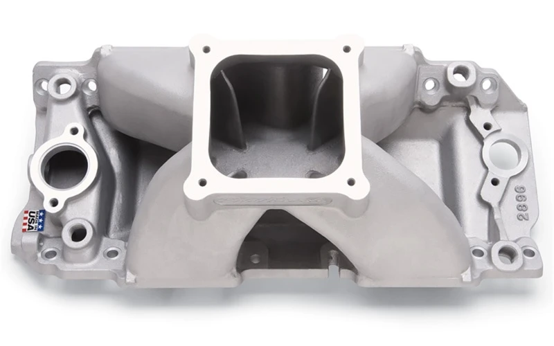 Edelbrock-Ansaugkrümmer BB Chevy Short Deck Super Victor II (565) CNC-Port-Matched für 60409 CNC-Köpfe