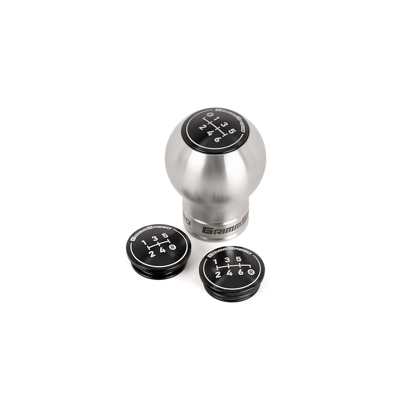 GrimmSpeed Swap-Top Weighted Bulb Shift Knob - Edelstahl