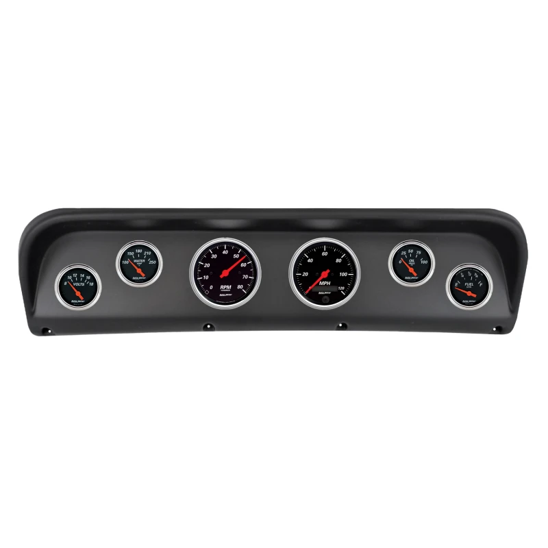 Autometer Designer Black Direct Fit Dash Kit 67-72 Ford F100 (2 x 3-3/8in. / 4 x 2-1/16in.)