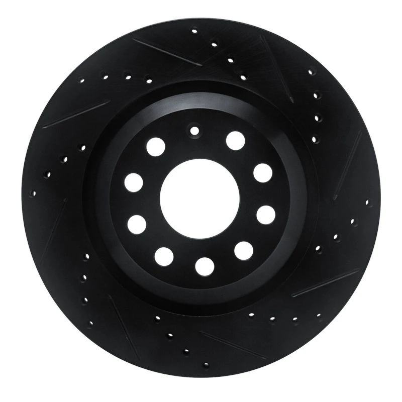 DFC 06-25 Audi S3 (USA/Canada) Rear Right Drilled & Slotted Black Brake Rotor