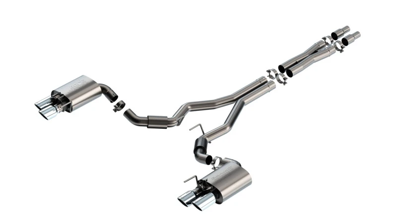 Borla 2024 Ford Mustang GT 5.0L V8 mit Active Exhaust S-Type Cat-Back Abgasanlage
