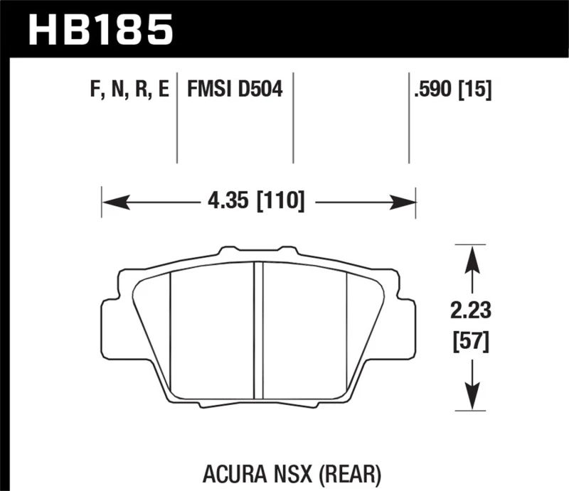 Hawk HPS 5.0 Straßenbremsbeläge - Hinten