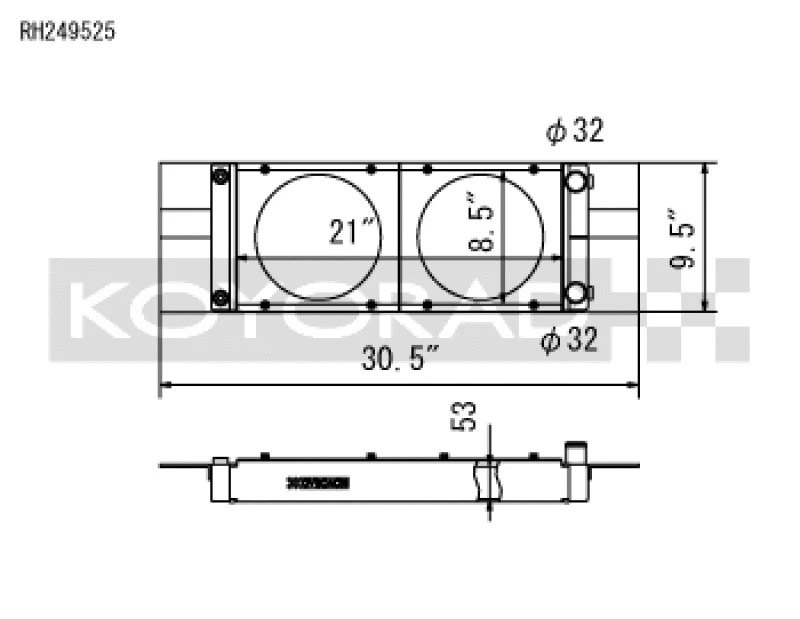 Koyo Honda Universal Pocket Radiator