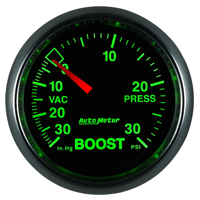 Autometer GS 52mm 30 In Hg.-Vac/30 PSI Mechanical Vacuum/Boost Gauge