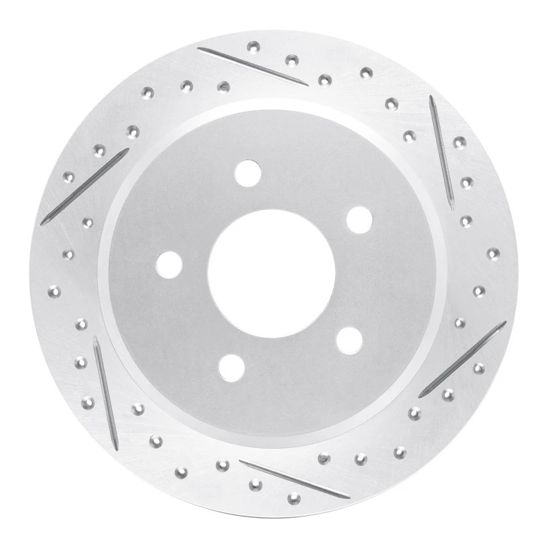 DFC 96-02 Ford Crown Victoria Rear Right Drilled & Slotted Geoperformance Rotor
