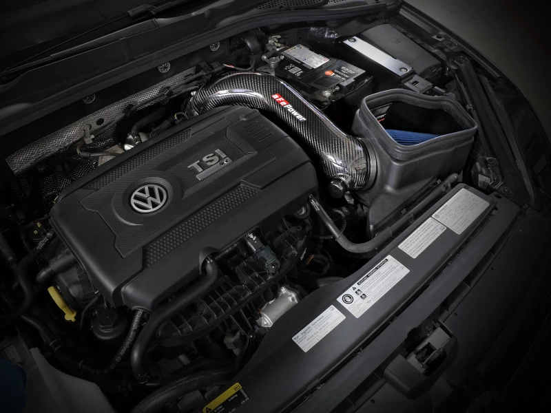 aFe 15-19 VW Golf R (MKVII) L4-2.0L (t) Track-Serie Karbonfaser-Ansaugsystem mit Pro 5R Filter