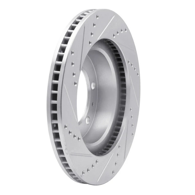 DFC 03-23 Toyota FJ Cruiser Front Right Drilled & Slotted Silver Brake Rotor