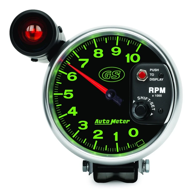 AutoMeter-Tachometer 5 Zoll 10.000 U/min Sockel mit externem Shift-Lite Gs