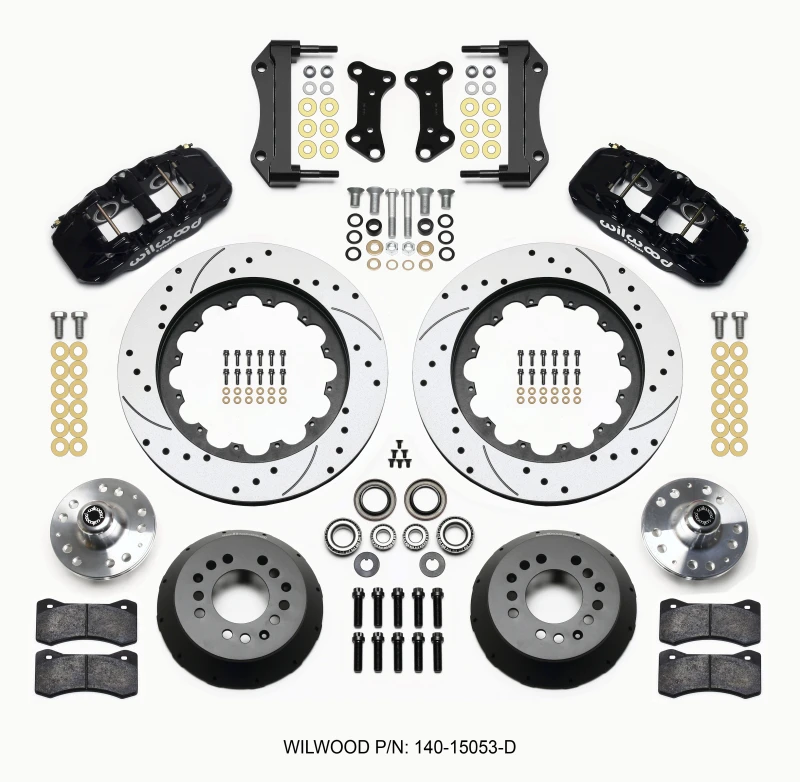 Wilwood AERO6 Vorderrad-Kit 15,00 gebohrt 67-69 Camaro 64-72 Nova Chevelle