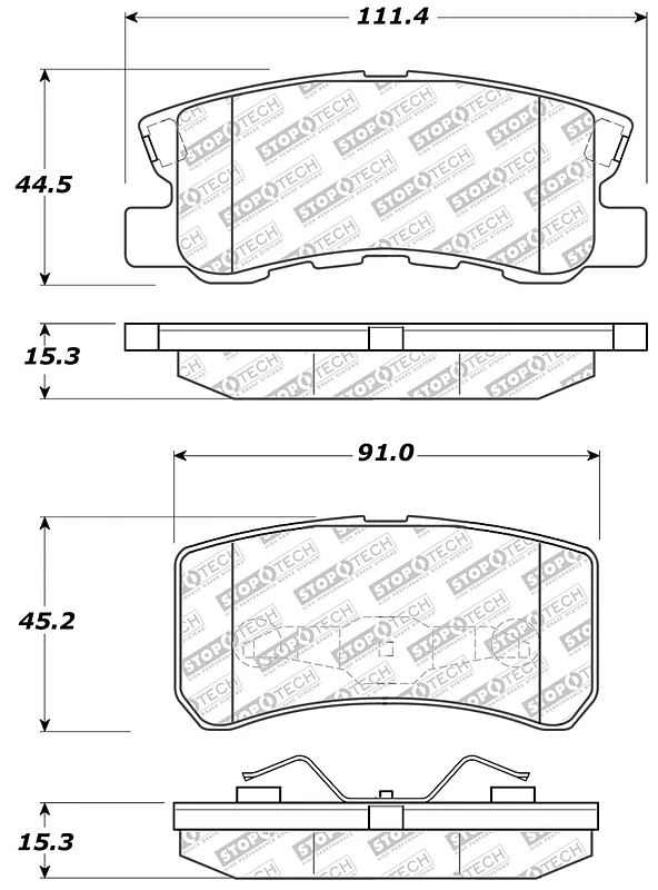 StopTech Street Select Brake Pads - Front