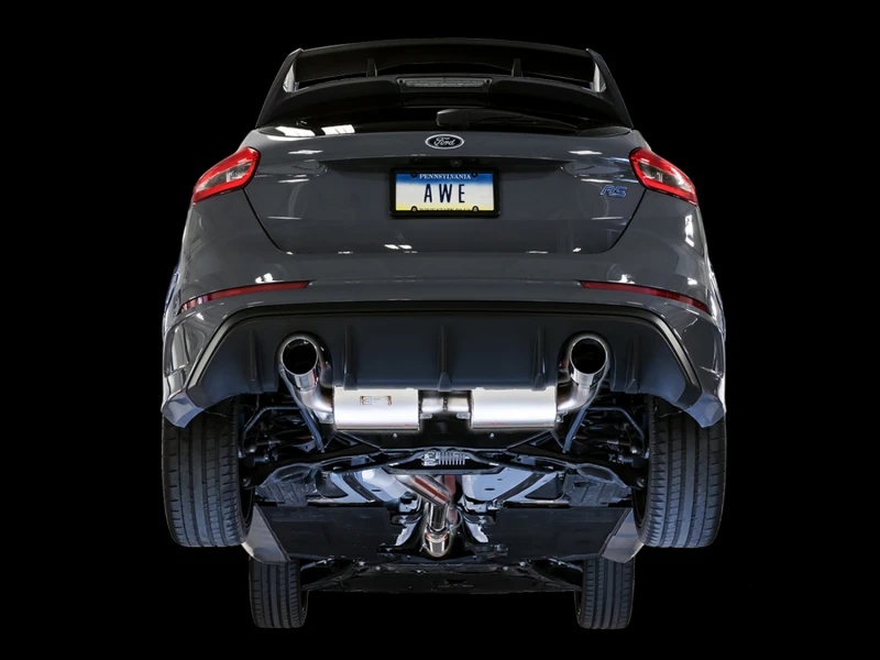 AWE Tuning Ford Focus RS Touring Edition Kat-back-Auspuff - Resoniert - Chrom-Silber-Spitzen