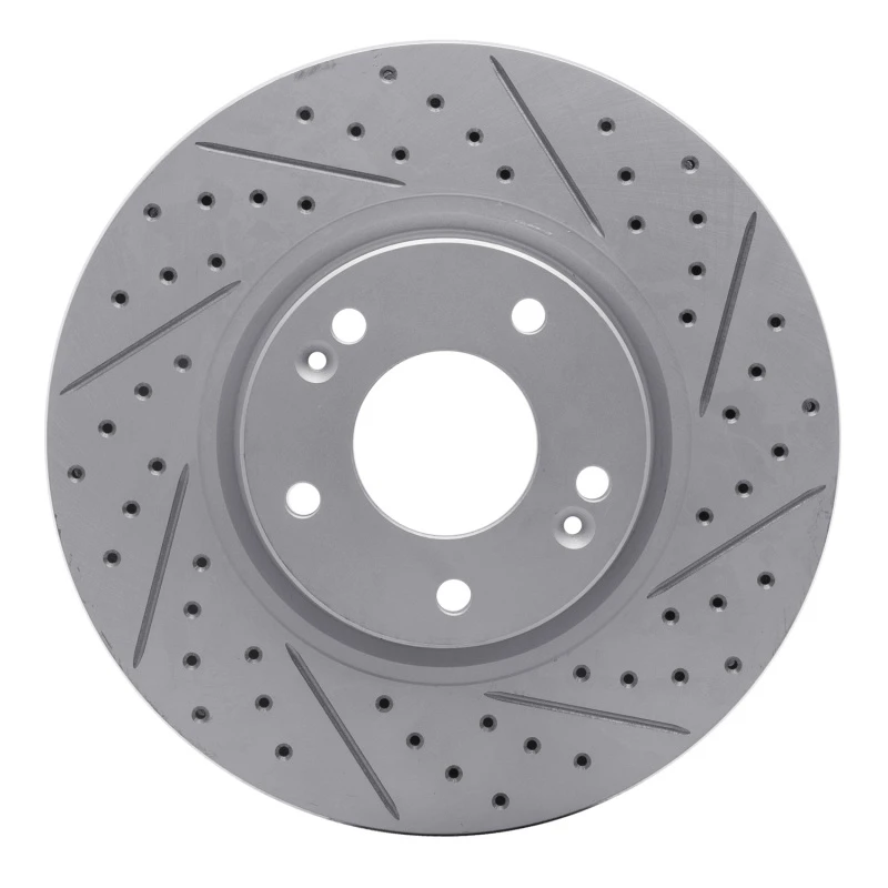 DFC 04-11 Hyundai Azera Front Right Drilled & Slotted Geoperformance Rotor