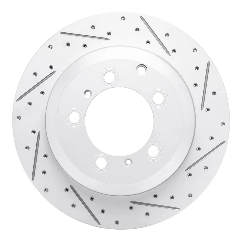 DFC 19-23 Porsche Cayenne Rear Right Drilled & Slotted Geoperformance Rotor