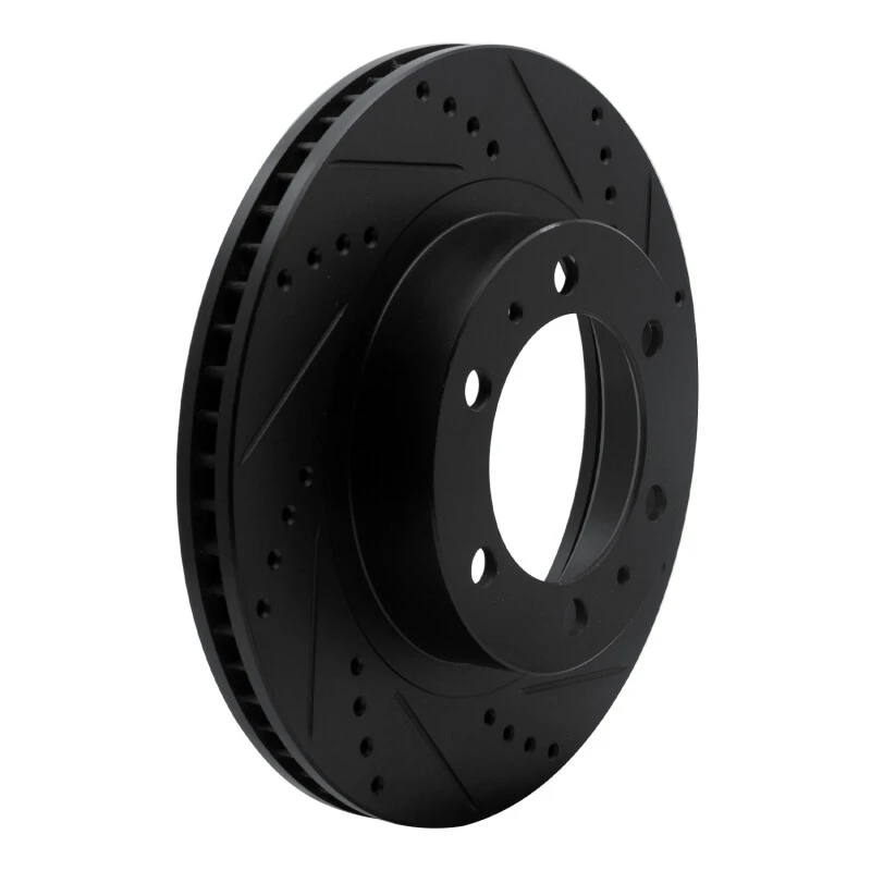 DFC 03-23 Toyota Tacoma Front Right Drilled & Slotted Black Brake Rotor