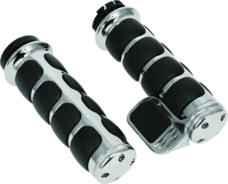 Kuryakyn Premium ISO Grip mit Throttle Boss Dual Cable Chrom