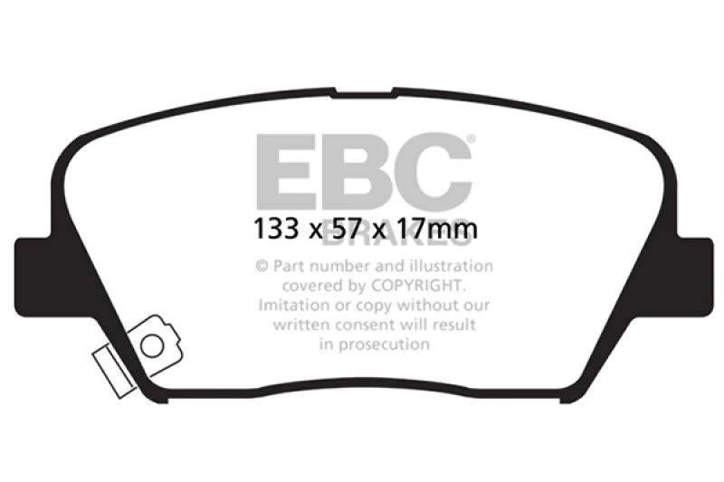 EBC 12+ Hyundai Azera 3.3 Yellowstuff Front Brake Pads