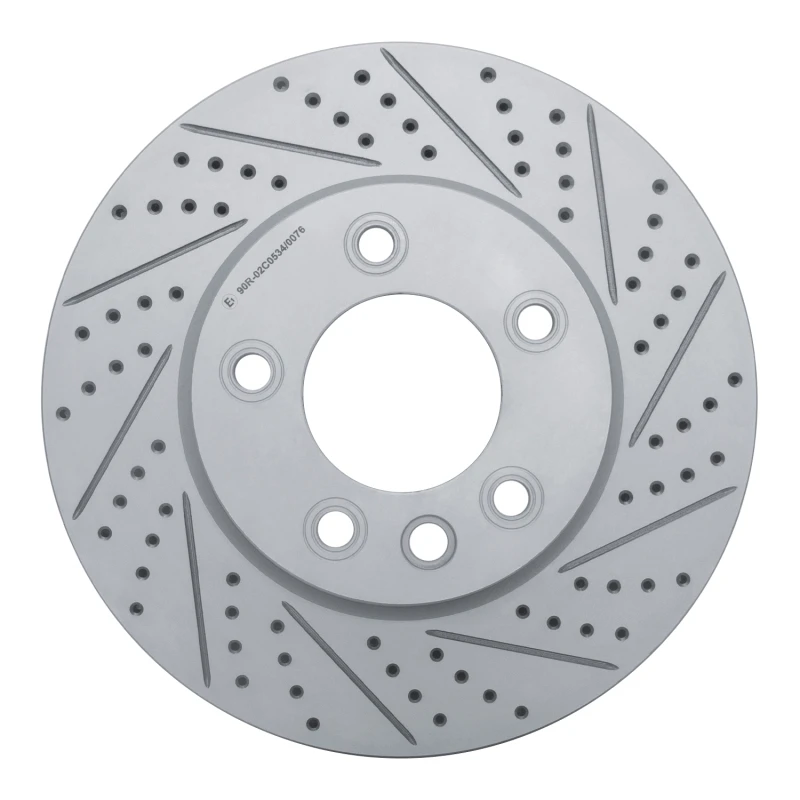 DFC 03-18 Porsche Cayenne Right Front Drilled & Slotted Geoperformance Rotor