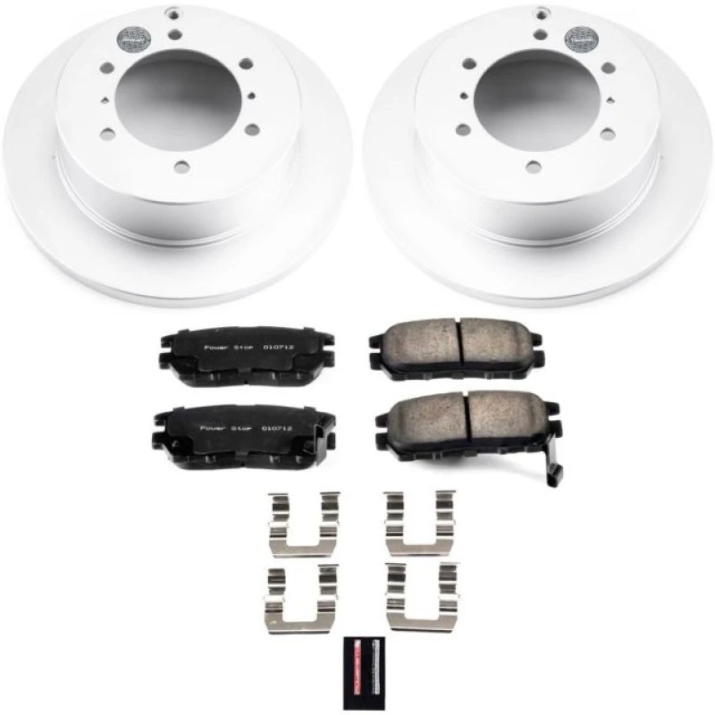 Power Stop Rear Z17 Evolution Geomet Coated Brake Kit for 91-00 Mitsubishi Montero