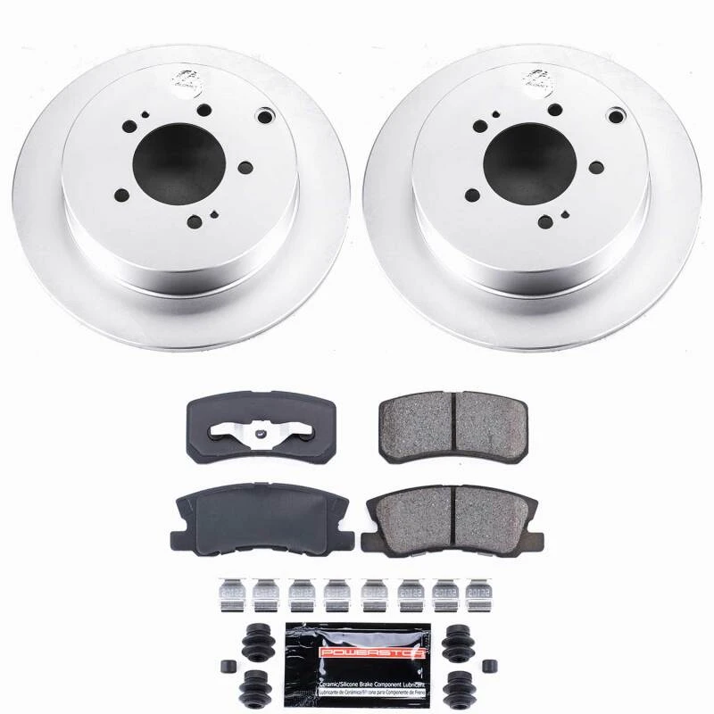 Power Stop 09-15 Mitsubishi Lancer Rear Z23 Coated Brake Kit