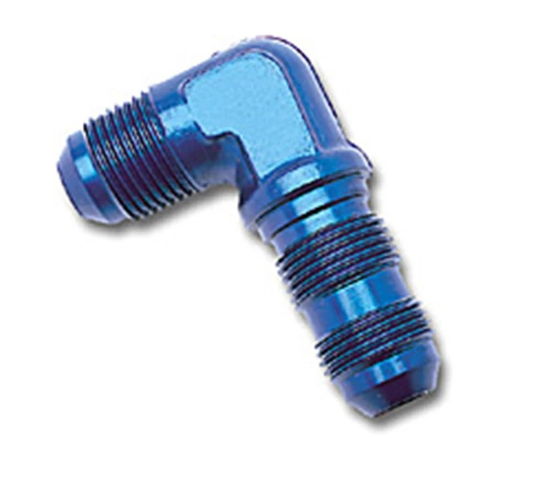 Russell Performance -6 AN 90-Grad-Flare-Bulkhead (Blau)