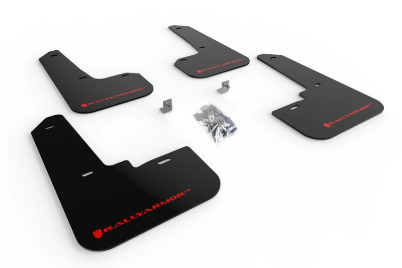 Rally Armor Black UR Mud Flap w/Red Logo for 20-24 Subaru Legacy