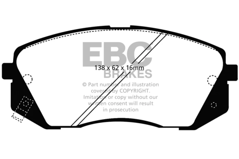 ebc_UD1295-67932049994b0 EBC 10-15 Hyundai Tucson 2.0 AWD Ultimax2 Front Brake Pads