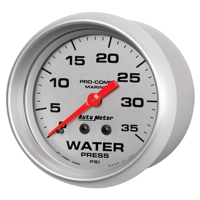 Autometer Ultra-Lite 2 5/8-Zoll-Mechanisches 35-PSI-Wasserdruckmanometer