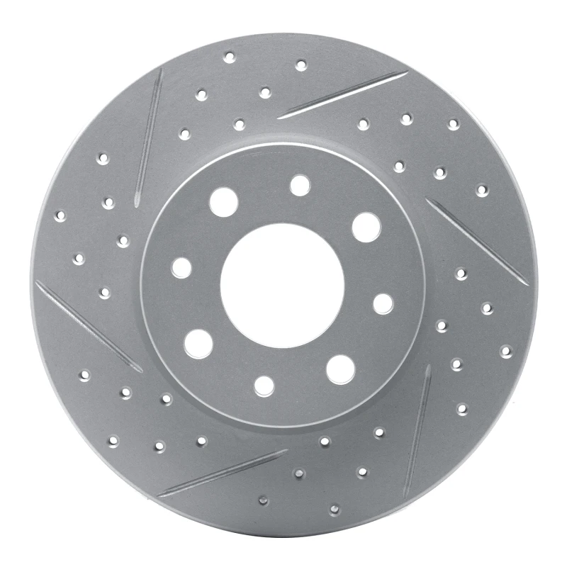 DFC 13-19 Fiat 500E Rear Left Drilled & Slotted Geoperformance Rotor