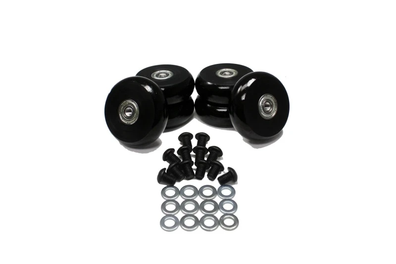 Energy Suspension 2,375 Zoll Schwarze Hyper-Gleit PolyCreeper Räder (Satz von 6)
