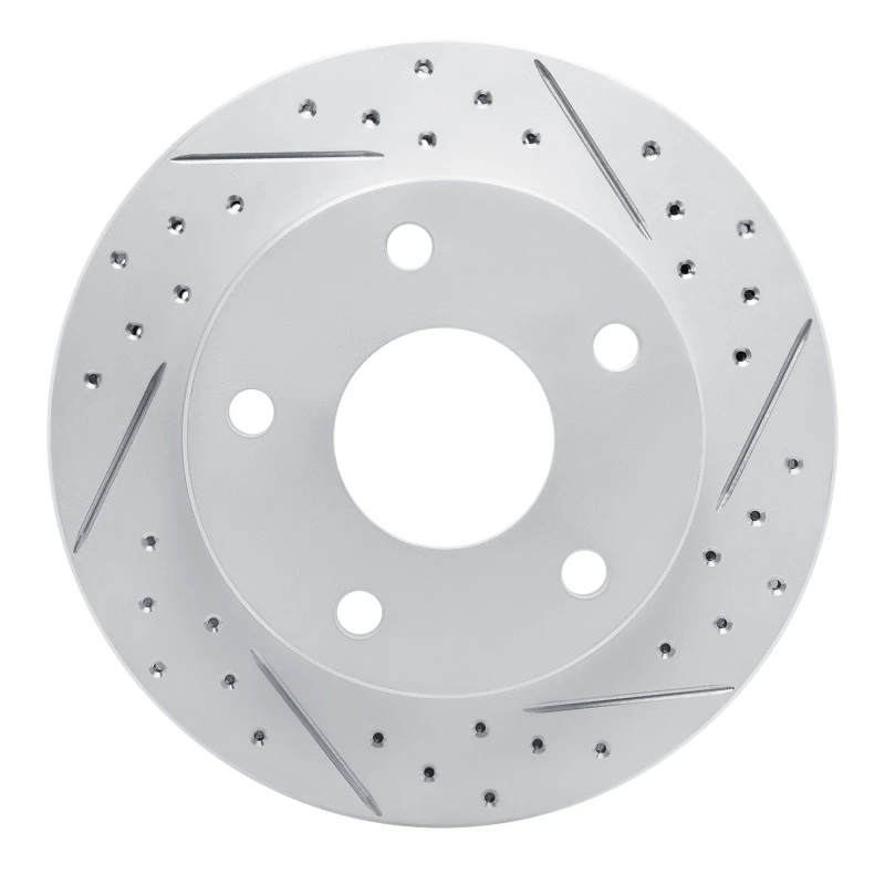 DFC 94-99 Dodge Ramcharger (Mexico) Front Right Drilled & Slotted Geoperformance Rotor