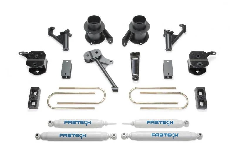 Fabtech 13-18 Ram 3500 4WD mit werkseitigen Radius-Arms 5-Zoll-Basis-System mit Perf.-Stoßdämpfern