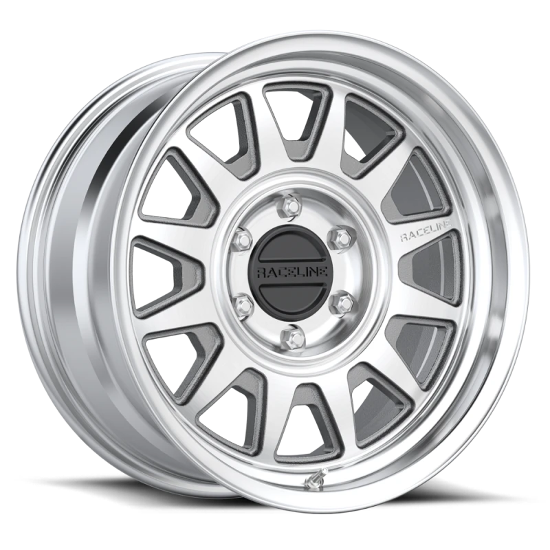 Raceline 952MC Aero 17x9in / 5x139.7 BP / -12mm Offset / 106.5mm Bore - Machined Wheel