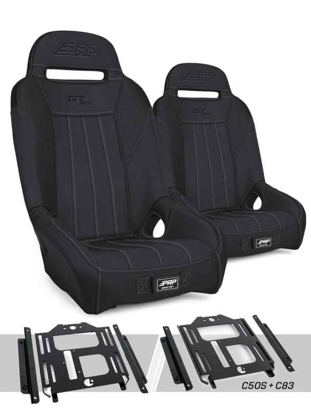PRP Polaris RZR 570, 800, 900 GT/S.E. Suspension Seats Kit (Pair) - Black