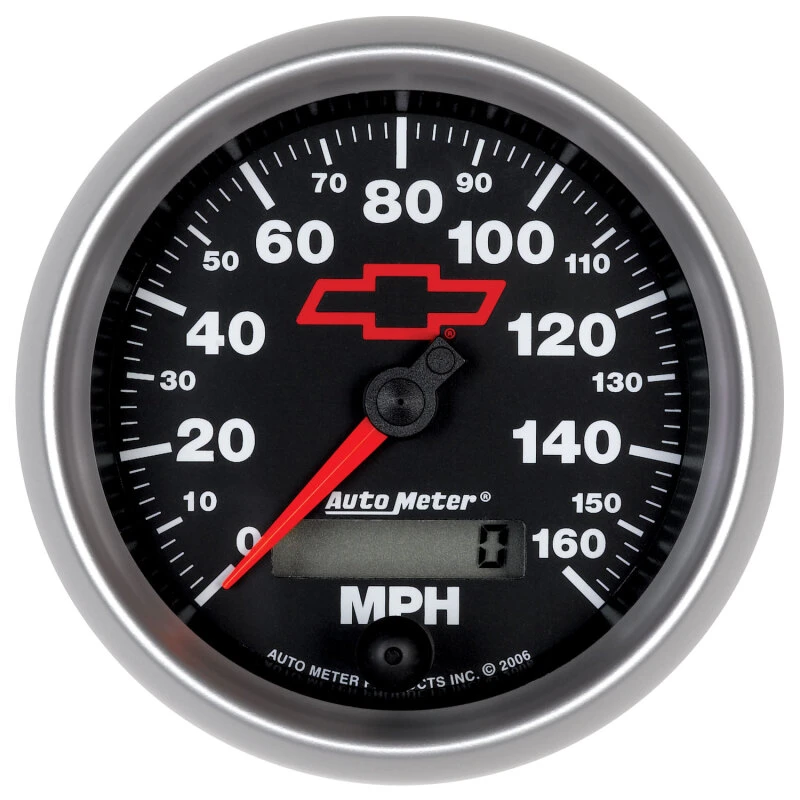 Autometer Speedometer 3-3/8in, 0-160 MPH, Elec. Programmable - Bowtie Black
