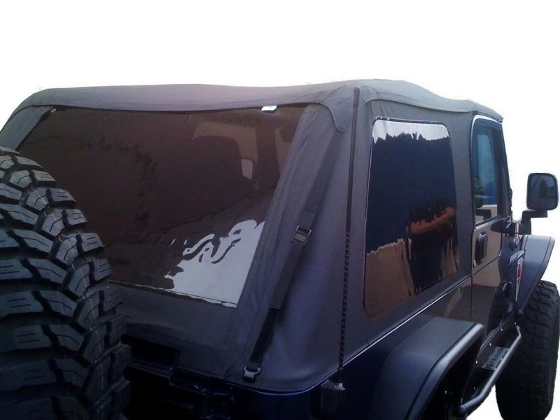 Frameless Soft Top Kit Sailcloth Black Diamond für 1997–2006 Jeep Wrangler (TJ)