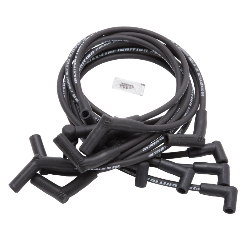 Edelbrock Zündkerzenkabel-Set SBF 83-96 500 Ohm Widerstand Schwarz (Set von 10)