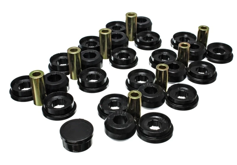 Energy Suspension 03-09 Lexus Gx470 / 07-09 Toyota FJ Cruiser Schwarzes Federbein-Buchsen-Set für die Hinterachse