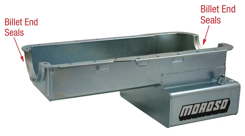 Moroso Ölwanne für Ford 289-302 mit Frontsumpf, Road Race Baffled, 7qt, 8 Zoll, Stahl