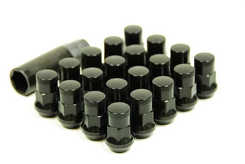 Wheel Mate Muteki SR35 Close End Lug Nuts w/ Lock Set - Black 12x1.50 35mm