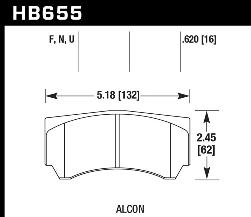 Hawk Alcon RC4498X600 Renn DTC-70 Bremsbeläge