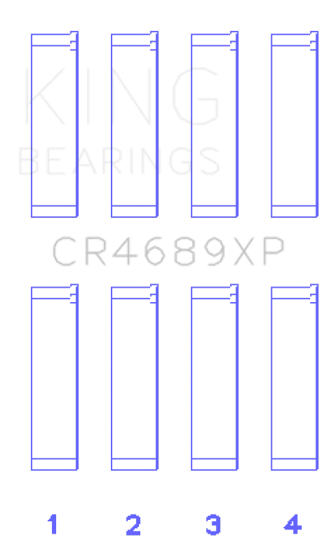King Subaru FB20 Housing Bore +.003in (Size 0.25) pMaxBlack Coated Connecting Rod Bearing Set