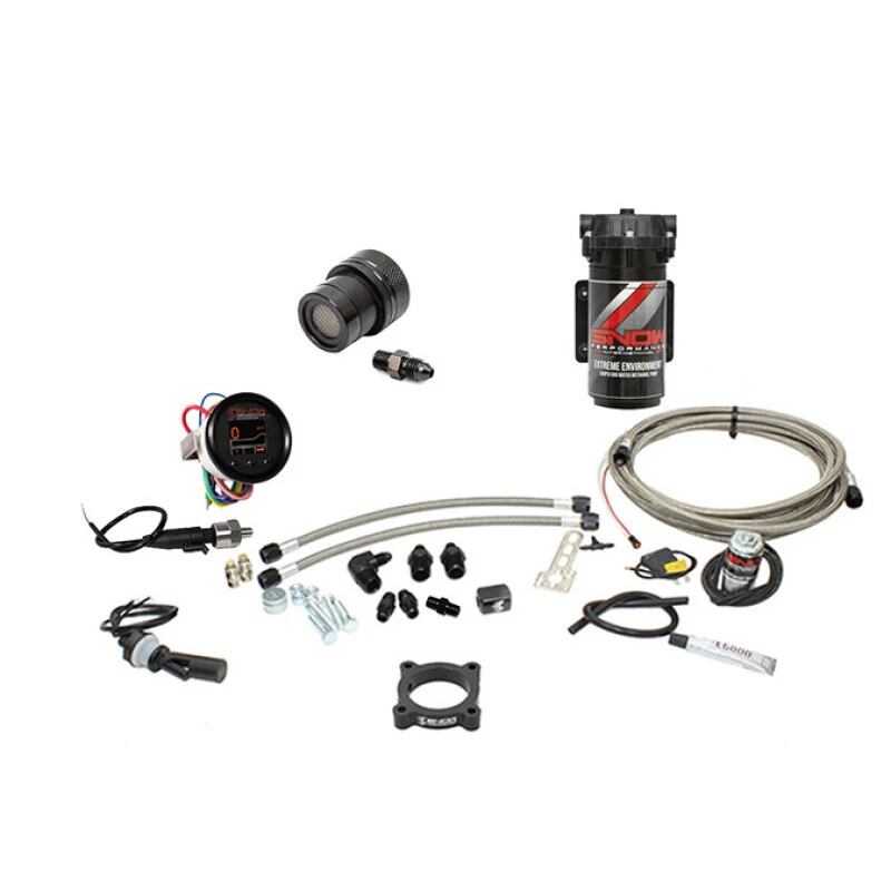 Snow Performance 13-18 Ford Focus ST Stufe 2 Boost Cooler Wasser Inj Kit (SS Geflochtene Leitung/4AN) ohne Tank