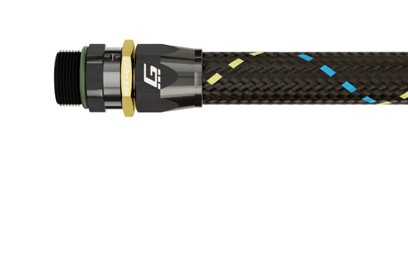 GReddy AN06 Straight ORB Male Black/Gold Anodized