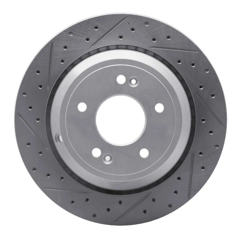 DFC 11-17 Hyundai Equus Rear Right Drilled & Slotted Geoperformance Rotor