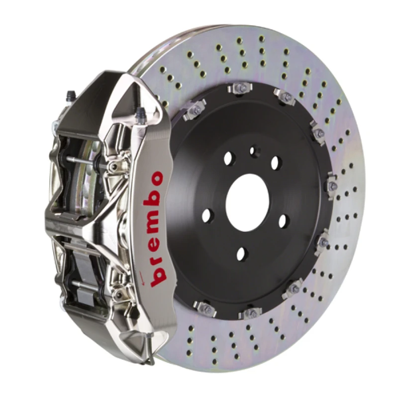 Brembo 09-15 7-Series Front GTR BBK 6 Piston Billet 405x34 2pc Rotor Drilled-Nickel