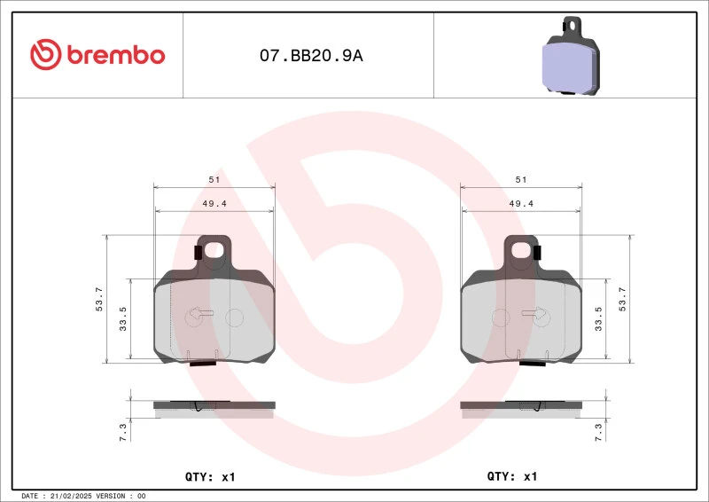 Brembo OE Sinter Prime Brake Pad