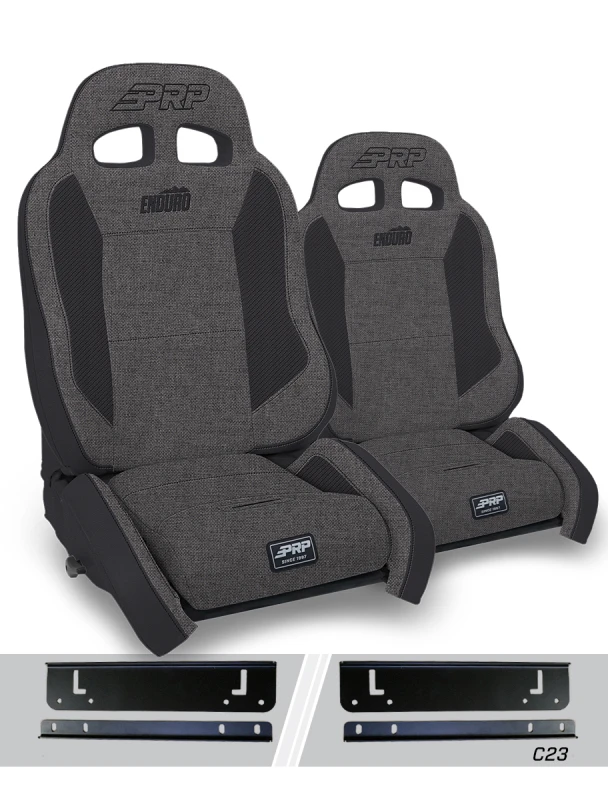 PRP 97-02 Jeep Wrangler TJ Enduro Elite Suspension Seat Crawl Edition - Gray (Pair)